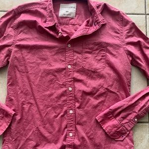 Aeropostale Button Down Long Sleeve Red